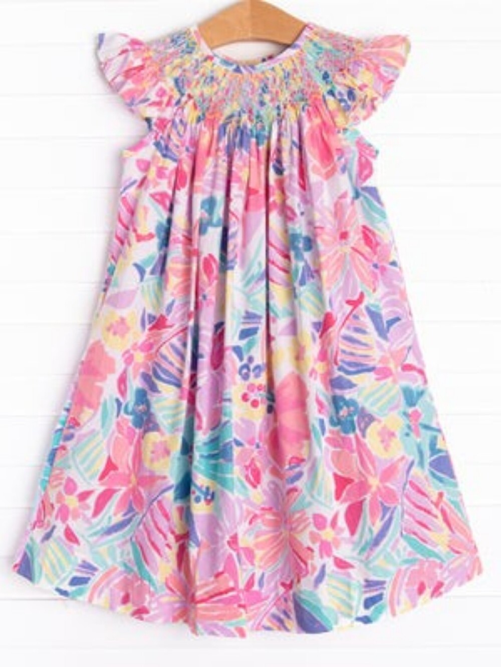 Stichy Fish Blossom Buddies Smocked Dress